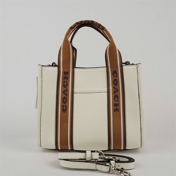 Túi Coach Handle trắng sz24 +