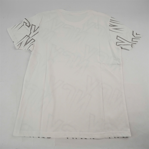 Áo thun trắng in chữ NCY L KG+