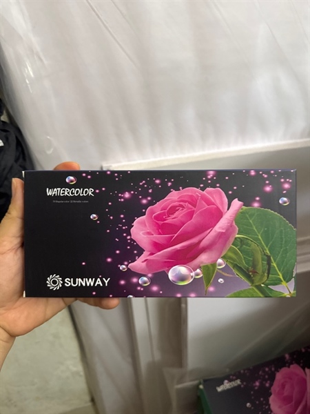 Màu nước water color có màu nhũ hộp thiếc 72 màu