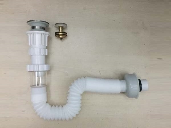 Xả Lavabo nhấn tràn chống hôi ruột gà trắng