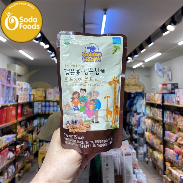 Sữa óc chó hạnh nhân Golden Health Hàn Quốc 195ml