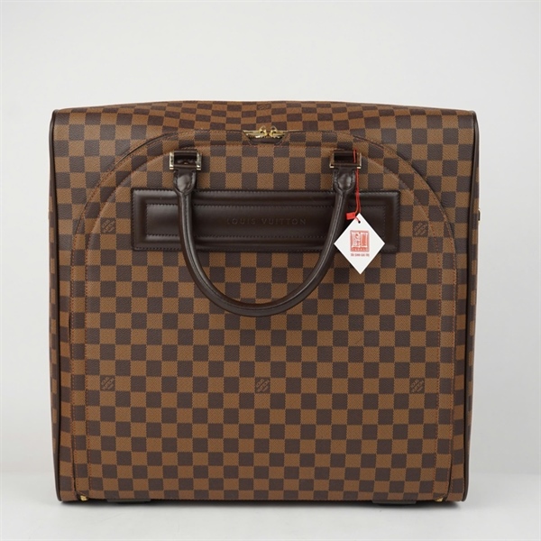 Túi LV du lịch ô vuông nâu có ổ+ 1 chìa kèm tag da sz45 (HV) KG+