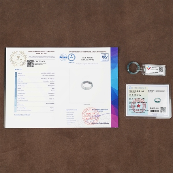 Nhẫn cẩm thạch xanh (596482) sz16.51x5.62 +