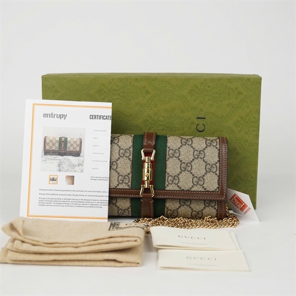 Túi GG Jackie 1961 xám (652681-0416) sz19 (A-T) KG+