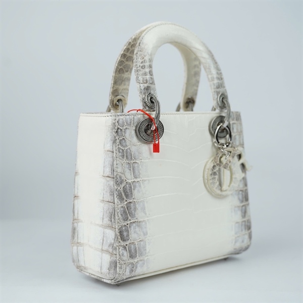 Túi Dior Lady trắng da cá sấu (02-MA-0233) szS KG+