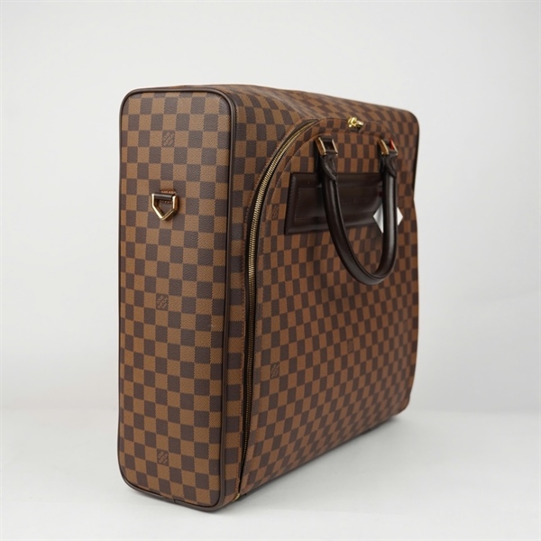 Túi LV du lịch ô vuông nâu có ổ+ 1 chìa kèm tag da sz45 (HV) KG+