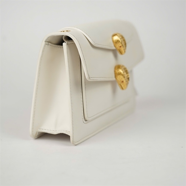 Túi Bvlgari trắng 3 strap (3276642Y) sz18 (A-T) KG+