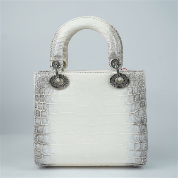 Túi Dior Lady trắng da cá sấu (02-MA-0233) szS KG+