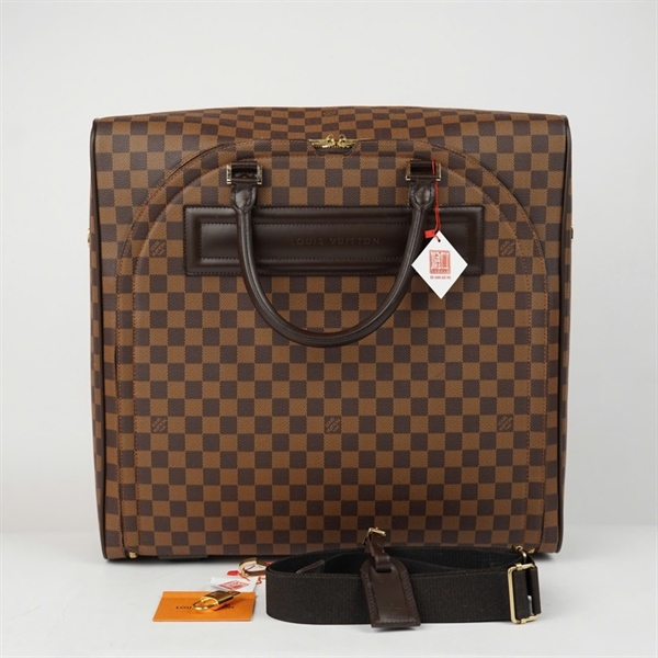 Túi LV du lịch ô vuông nâu có ổ+ 1 chìa kèm tag da sz45 (HV) KG+