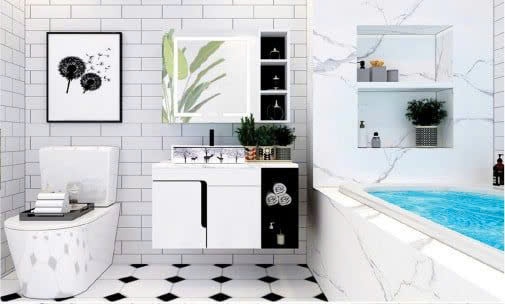 BỘ TỦ LAVABO PVC- LC-8022