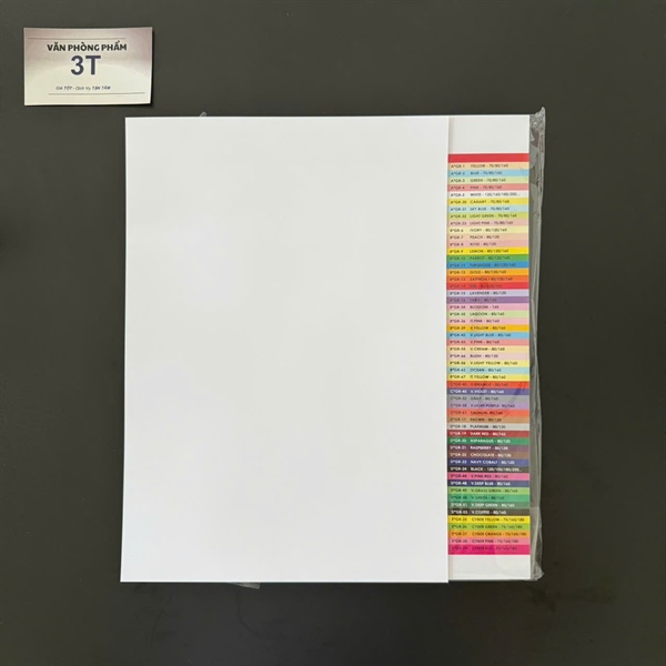 Giấy bìa A4 160GSM (giấy cứng) PGrand màu TRẮNG