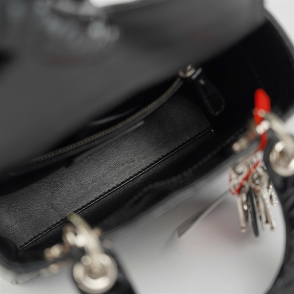 Túi Dior Lady đen da cá sấu (21-MA-0116) szmini KG+