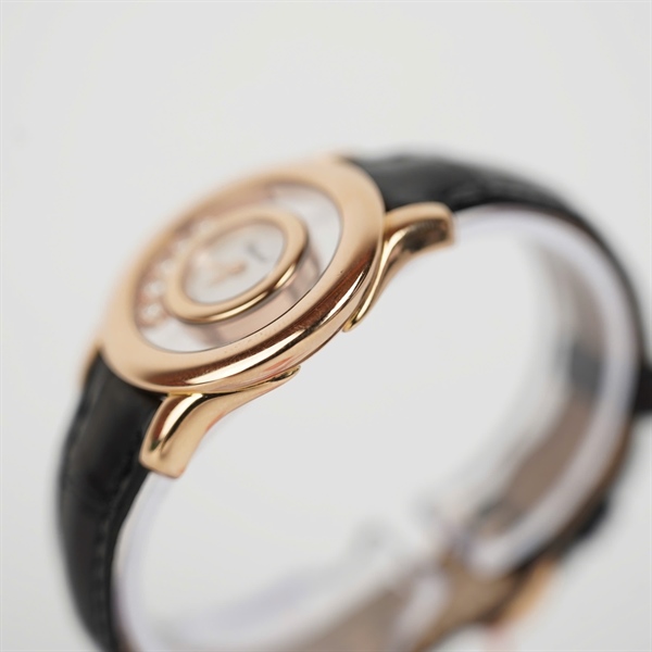 Đồng hồ Chopard mặt 2 vòng dây đen (589839) sz28 (HC) KG+