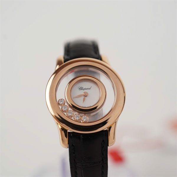 Đồng hồ Chopard mặt 2 vòng dây đen (589839) sz28 (HC) KG+