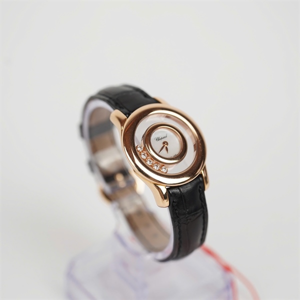 Đồng hồ Chopard mặt 2 vòng dây đen (589839) sz28 (HC) KG+