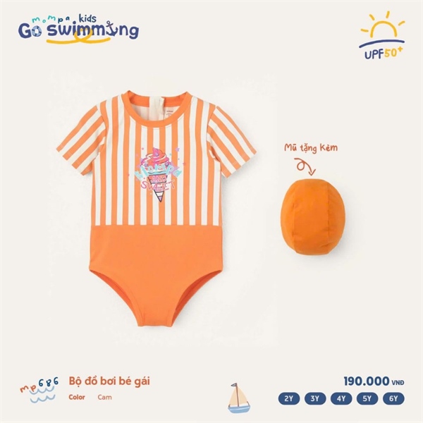 Bộ đồ bơi bé gái Mompa MP686