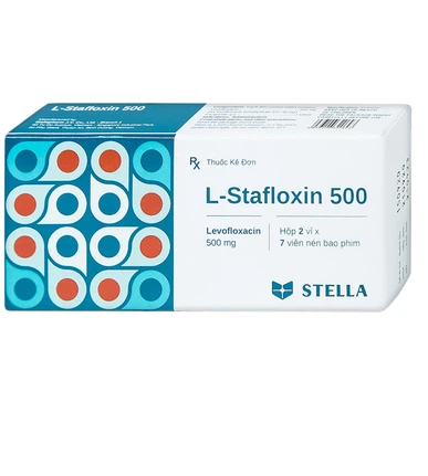 Thuốc L-Stafloxin 500 (Levofloxacin 500mg) Stella điều trị nhiễm khuẩn (2 vỉ x 7 viên)