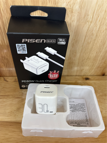 Đầu sạc 01 cổng C nhanh 30w Pisen C175