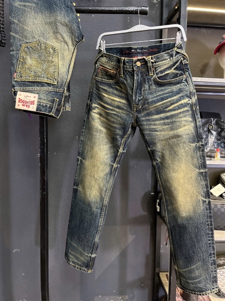 Jean Dài-QC VIP BienZIN - M10 was Retro túi họa tiết vân mây