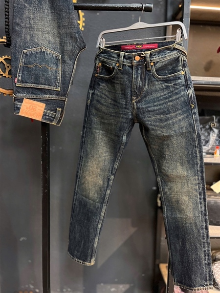 Jean Dài-QC VIP BienZIN - 8026 xanh was Retro thêu túi nhẹ