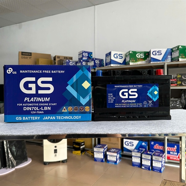 Ắc quy GS DIN70L-LBN 70Ah