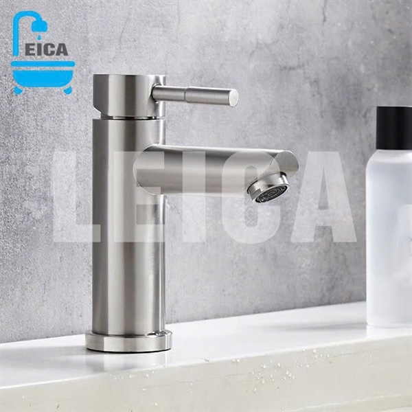 Vòi lavabo nóng lạnh điếu tròn inox304 LEICA LC-223