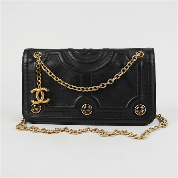 Túi Chanel đeo chéo đen (17684960) sz26 (A-T) KG+