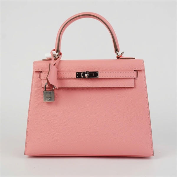 Túi Hermes Kelly hồng stamp Y kèm ổ+2 chìa sz25 (A-T) KG+