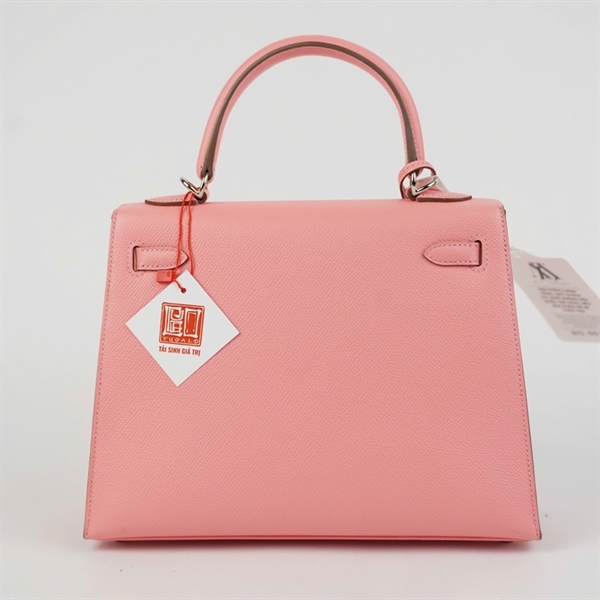 Túi Hermes Kelly hồng stamp Y kèm ổ+2 chìa sz25 (A-T) KG+