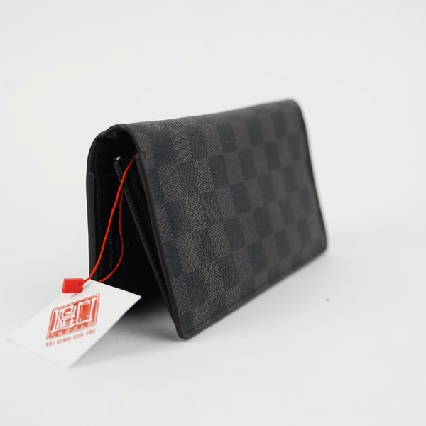 Ví LV ô vuông đen gập 2 (SP2029) (A-T) KG+