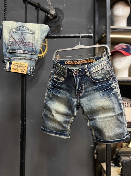 Sort Jean 3K DENIM S4 Was Retro dơ túi thêu chỉ đỏ