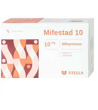 Thuốc Mifestad 10 (Mifepristone 10mg) Stella điều trị tránh thai khẩn cấp trong 120 giờ sau khi giao hợp (1 vỉ x 1 viên)