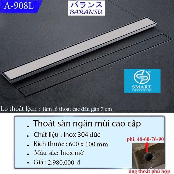 Thoát sàn ngăn mùi cao cấp A-908L