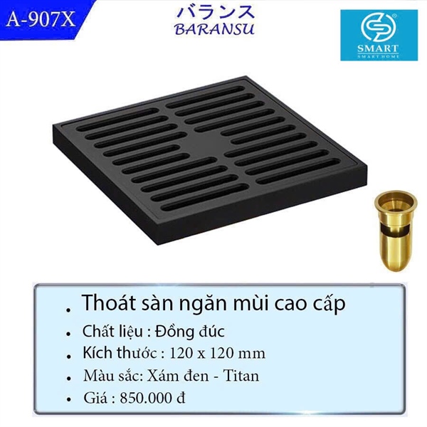 Thoát sàn ngăn mùi cao cấp A-907X