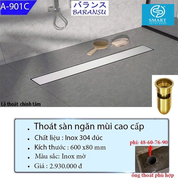 Thoát sàn ngăn mùi cao cấp A-901C