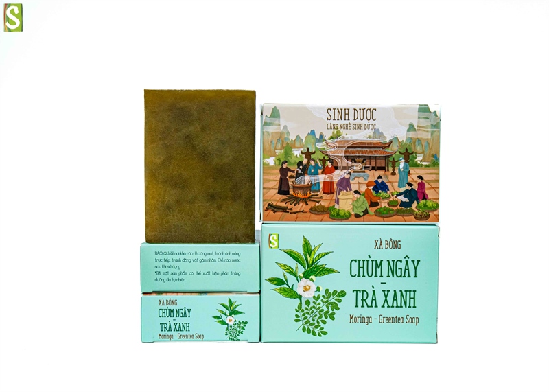 Xà bông Chùm Ngây - Trà Xanh - Moringa & Greentea Soap 110g