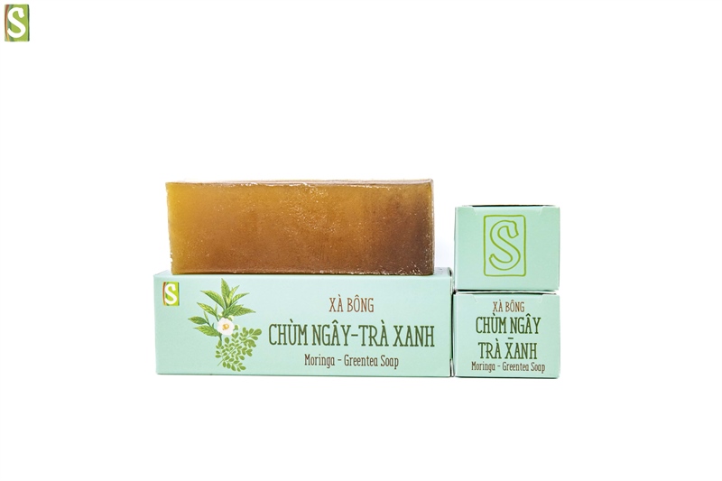 Xà bông Chùm Ngây - Trà Xanh - Moringa & Greentea Soap 55g