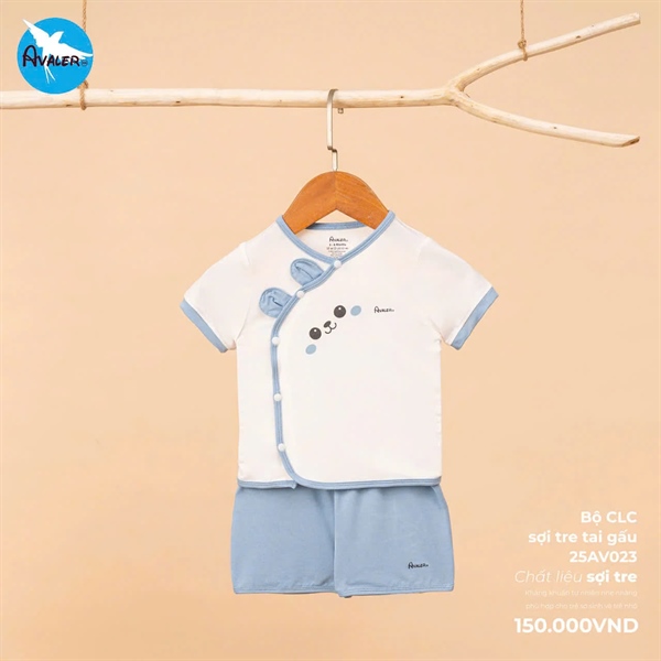 AV023 - NB/9M Bộ cộc cài lệch tai Gấu