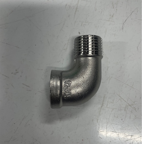 Cút 15 inox 201 (1 ren trong - 1 ren ngoài) (Cút rn 15 inox (201))