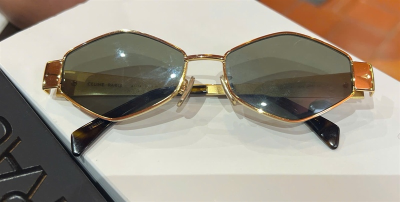 Kính Celine tròng xanh gọng vàng CL4014U30N (54-16-135) +