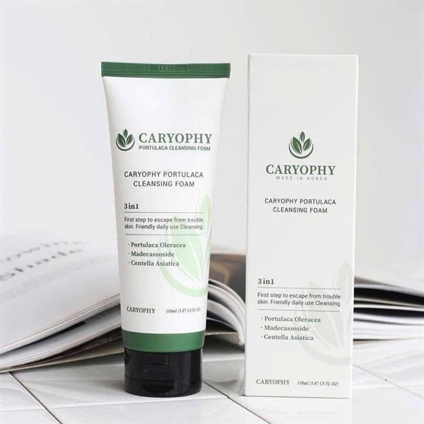 Sữa rửa mặt ngừa mụn caryophy portulaca cleansing foam 150ml