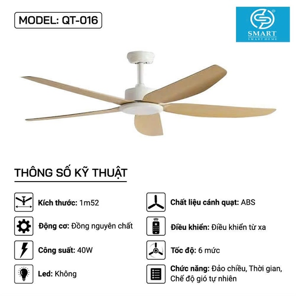 Quạt trần MODEL: QT-016