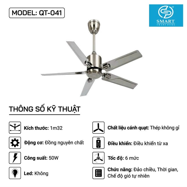 Quạt trần MODEL: QT-041