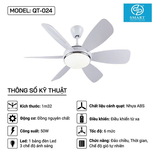 Quạt trần MODEL: QT-024
