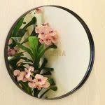 Gương Phòng Tắm Tròn Viền Sắt Sơn Tĩnh Điện Đen LC-PK10