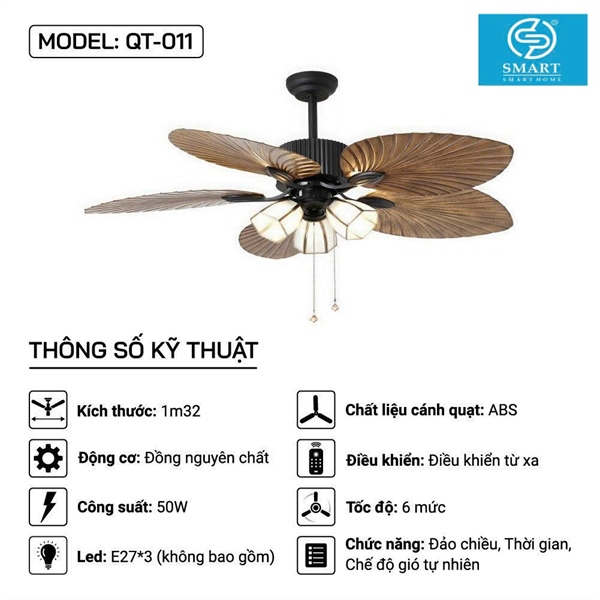 Quạt trần MODEL: QT-011