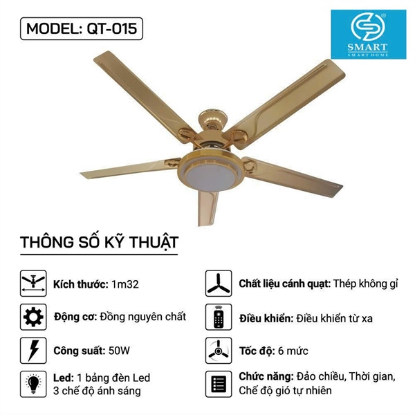 Quạt trần MODEL: QT-015