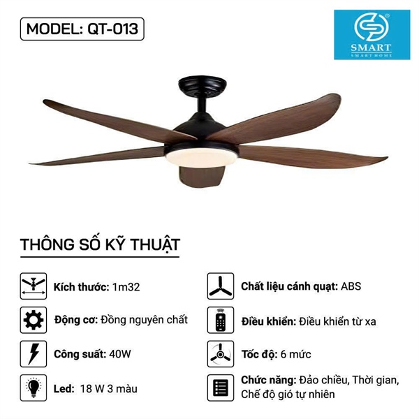 Quạt trần MODEL: QT-013