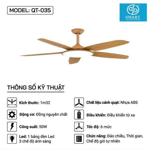 Quạt trần MODEL: QT-035