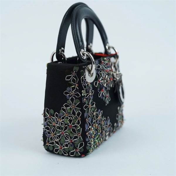 Túi Dior Lady đen đính cườm (04-MA-1126) szmini KG+